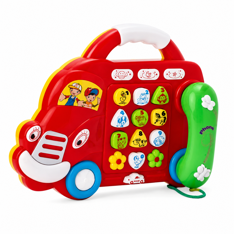 اسباببازی تلفن موزیکال کودک طرح اتوبوس مدل Music Car